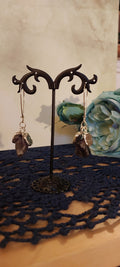 Raw Amethyst and Silver Earrings